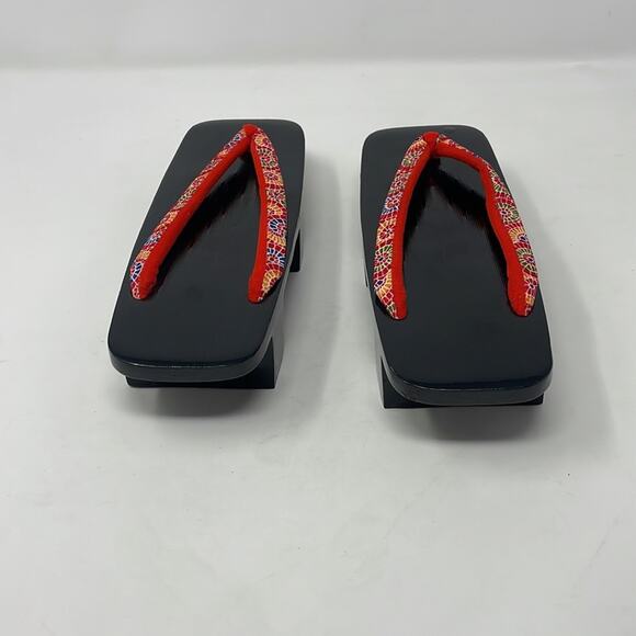 Vintage Japanese yukata/kimono two teeth Geta women’s sandals - Picture 6 of 13